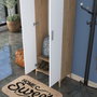 Hanah Home Perchero de Recibidor Nogal y Blanco